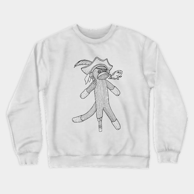 Sea Monkey Pirate Crewneck Sweatshirt by DSchlingman